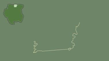 Saramacca, Surinam, soyutlanmış ve soyutlanmış. Uydu