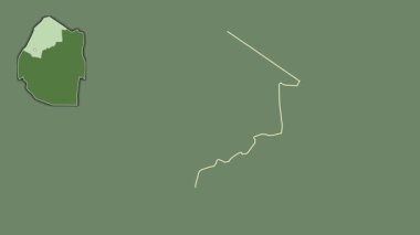 Hhohho, Svaziland, dışlanmış ve izole edilmiş. Uydu