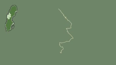 Jamtland, İsveç, sürülmüş ve izole edilmiş. Uydu