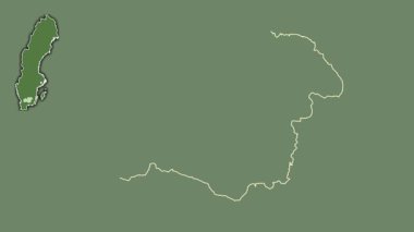 Kronoberg, İsveç, sürülmüş ve izole edilmiş. Uydu