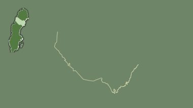 Vasterbotten, İsveç, boşaltılmış ve izole edilmiş. Uydu