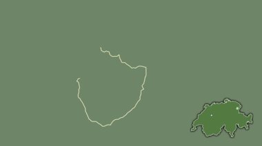 Appenzell Innerrhoden, İsviçre, çıkarılmış ve izole edilmiş. Uydu