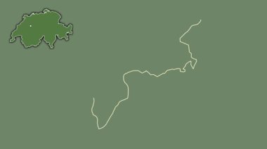 Basel-Stadt, İsviçre, boşaltılmış ve izole edilmiş. Uydu