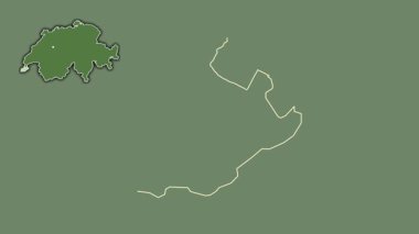 Cenevre, İsviçre, çıkarılmış ve izole edilmiş. Uydu