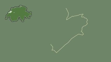 Neuchatel, İsviçre, boşaltılmış ve izole edilmiş. Uydu