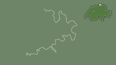 Schaffhausen, İsviçre, boşaltılmış ve izole edilmiş. Uydu
