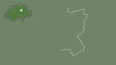 Schwyz, İsviçre, boşaltılmış ve izole edilmiş. Uydu