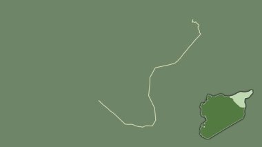 Al Hasakah, Suriye, sürülmüş ve izole edilmiş. Uydu