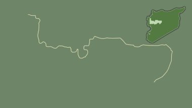 Hamah, Suriye, boşaltılmış ve izole edilmiş. Uydu