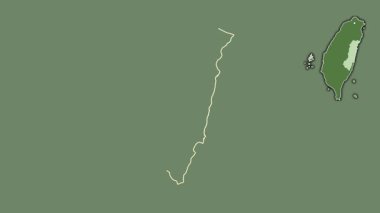 Hualien, Tayvan, dışlanmış ve izole edilmiş. Uydu