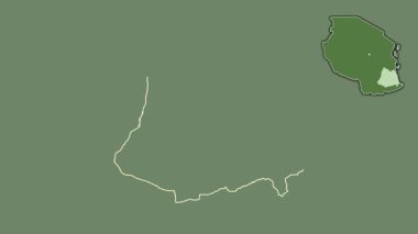 Lindi, Tanzanya, soyutlanmış ve soyutlanmış. Uydu