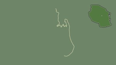 Zanzibar Güney ve Merkez, Tanzanya, boşaltılmış ve izole edilmiş. Uydu