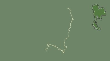 Amnat Charoen, Tayland, çıkarılmış ve izole edilmiş. Uydu