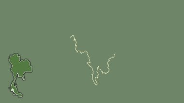 Krabi, Tayland, dışlanmış ve izole edilmiş. Uydu