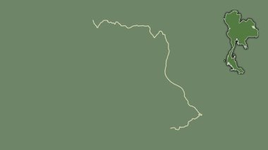 Mukdahan, Tayland, dışlanmış ve izole edilmiş. Uydu