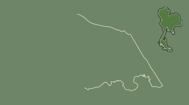 Pattani, Tayland, dışlanmış ve izole edilmiş. Uydu