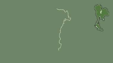 Phetchabun, Tayland, çıkarılmış ve izole edilmiş. Uydu