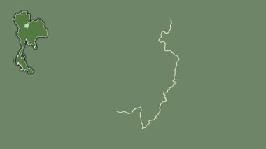 Phitsanulok, Tayland, sürülmüş ve izole edilmiş. Uydu