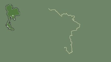 Prachin Buri, Tayland, dışlanmış ve izole edilmiş. Uydu