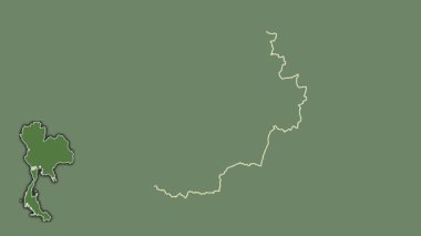 Ratchaburi, Tayland, boşaltılmış ve izole edilmiş. Uydu