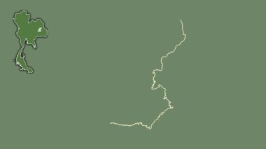 Roi Et, Tayland, dışlanmış ve izole edilmiş. Uydu