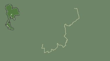 Saraburi, Tayland, dışlanmış ve izole edilmiş. Uydu