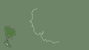 Trang, Tayland, çıkarılmış ve izole edilmiş. Uydu