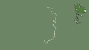 Ubon Ratchathani, Tayland, dışlanmış ve izole edilmiş. Uydu