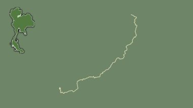 Uttaradit, Tayland, çıkarılmış ve izole edilmiş. Uydu