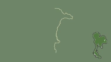 Yasothon, Tayland, çıkarılmış ve izole edilmiş. Uydu