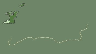 Emiria, Trinidad ve Tobago, çıkarıldı ve izole edildi. Uydu