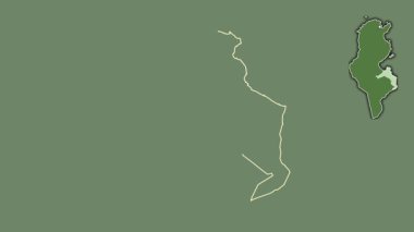 Medenine, Tunus, sürülmüş ve izole edilmiş. Uydu