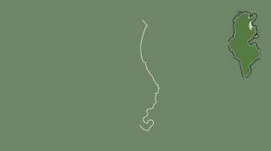 Susa, Tunus, soyutlanmış ve soyutlanmış. Uydu