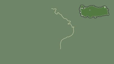 Ardahan, Türkiye, Türkiye, sürüldü ve izole edildi. Uydu