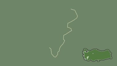 Denizli, Türkiye, Türkiye, dışlandı ve izole edildi. Uydu