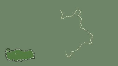 Hakkari, Türkiye, Türkiye, dışlandı ve izole edildi. Uydu