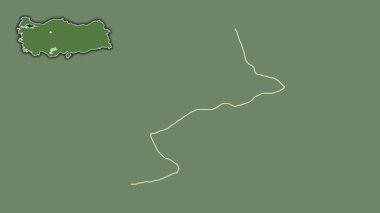 Karaman, Türkiye, Türkiye, dışlandı ve izole edildi. Uydu