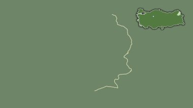 Kars, Türkiye, Türkiye, sürüldü ve izole edildi. Uydu