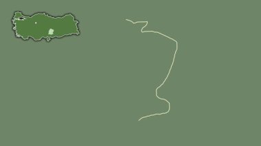 Kahramanmaras, Türkiye, Türkiye, sürüldü ve izole edildi. Uydu