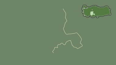 Konya, Türkiye, Türkiye, dışlandı ve izole edildi. Uydu