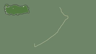 Rize, Türkiye, Türkiye, dışlanmış ve izole edilmiş. Uydu