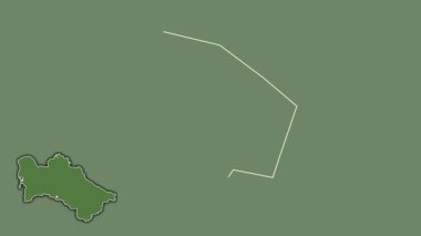 Asgabat, Türkmenistan, boşaltılmış ve izole edilmiş. Uydu