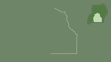 Merkez, Uganda, çıkarılmış ve izole edilmiş. Uydu