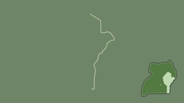 Doğu, Uganda, çıkarılmış ve izole edilmiş. Uydu