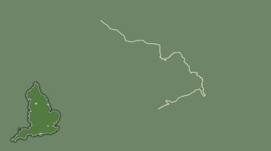 Calderdale, İngiltere - Büyük Britanya, dışlanmış ve izole edilmiş. Uydu