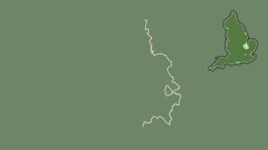 Cambridgeshire, İngiltere - Büyük Britanya, sürüldü ve izole edildi. Uydu