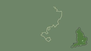 Merkez Bedfordshire, İngiltere - Büyük Britanya, sürüldü ve izole edildi. Uydu