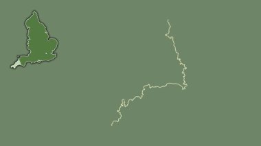 Cornwall, İngiltere - Büyük Britanya, dışlanmış ve izole edilmiş. Uydu