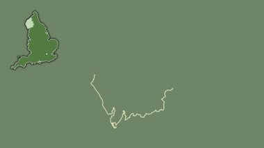 Cumbria, İngiltere - Büyük Britanya, dışlanmış ve izole edilmiş. Uydu