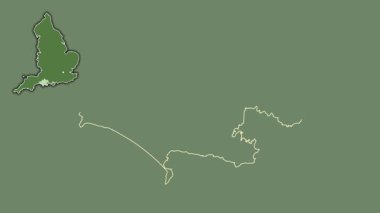 Dorset, İngiltere - Büyük Britanya, dışlanmış ve izole edilmiş. Uydu